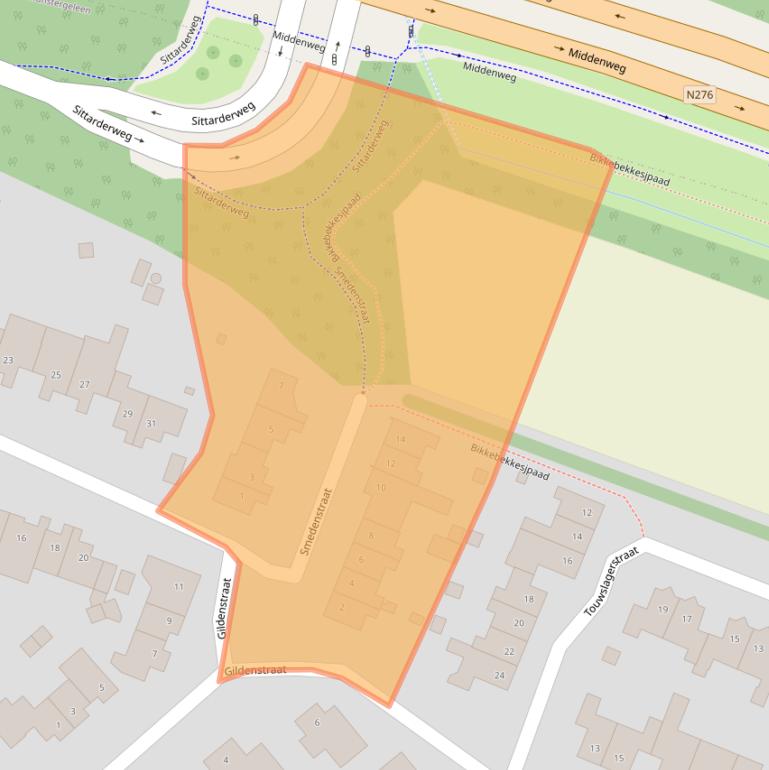 Kaart van postcodegebied 6151DL.