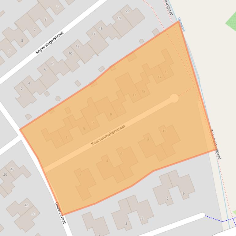 Kaart van postcodegebied 6151DZ.