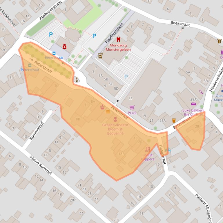 Kaart van postcodegebied 6151EB.