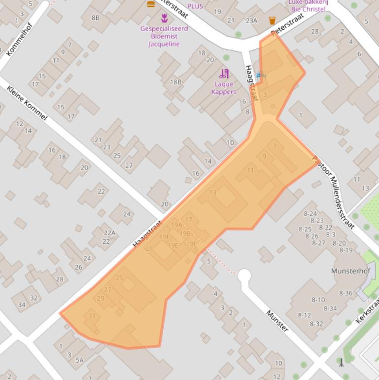 Kaart van postcodegebied 6151EC.