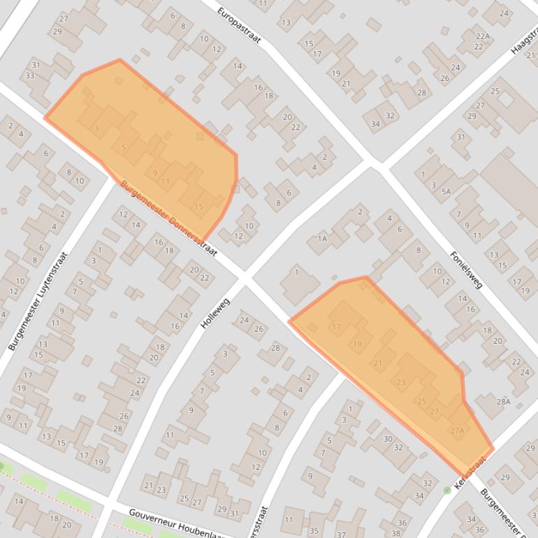 Kaart van postcodegebied 6151EK.