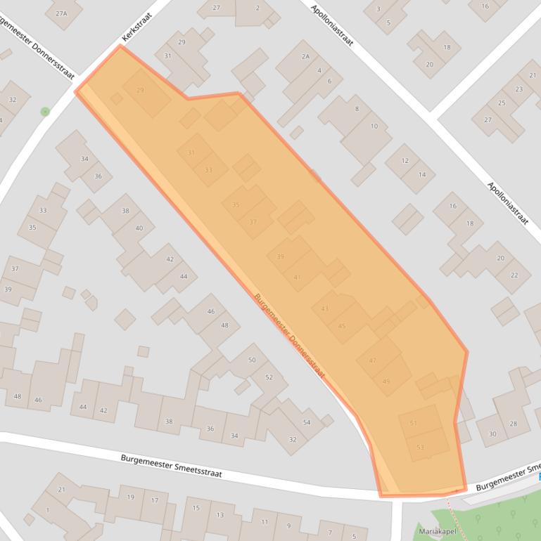 Kaart van postcodegebied 6151EL.