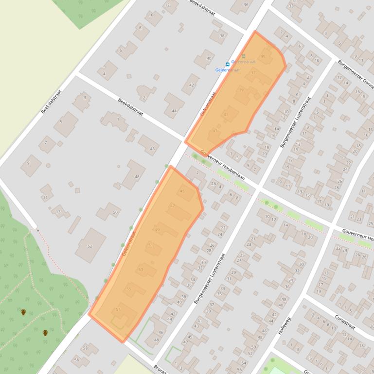 Kaart van postcodegebied 6151EW.