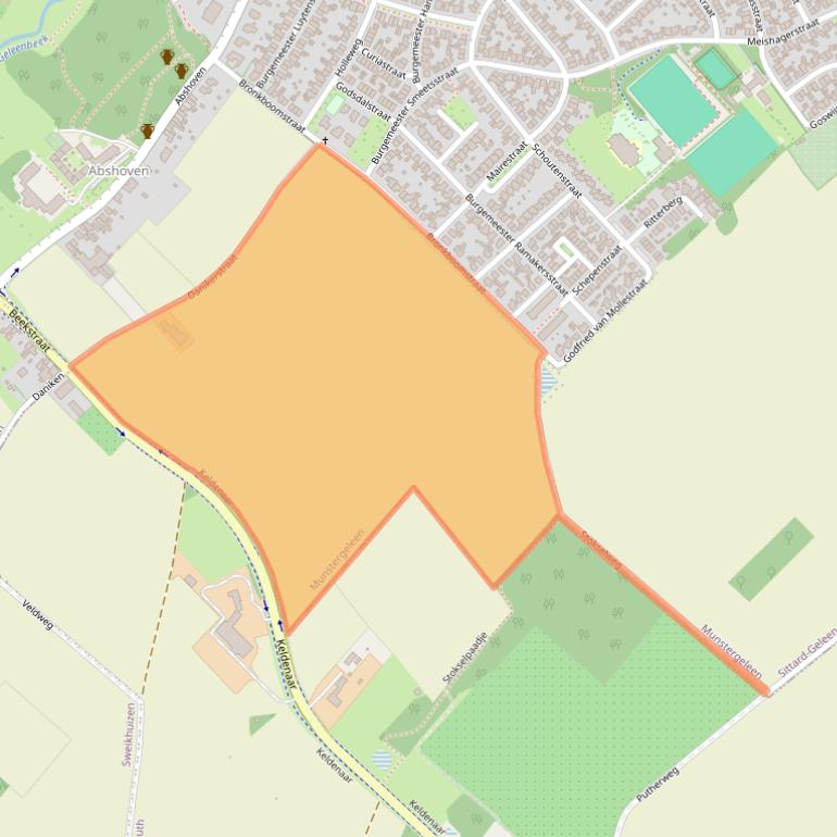 Kaart van postcodegebied 6151GB.