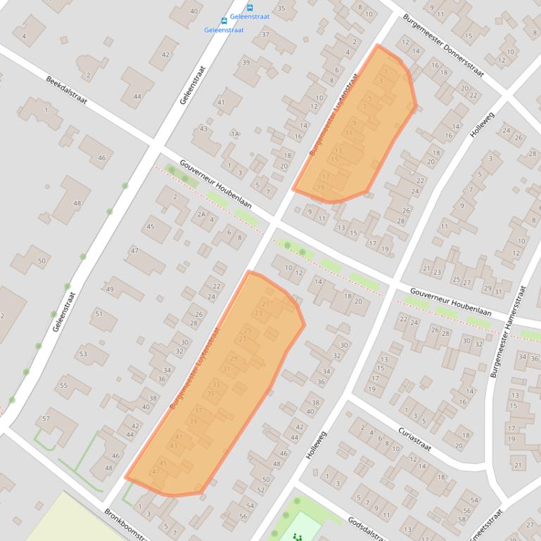 Kaart van postcodegebied 6151GE.