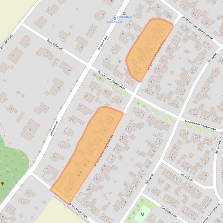 Kaart van postcodegebied 6151GG.