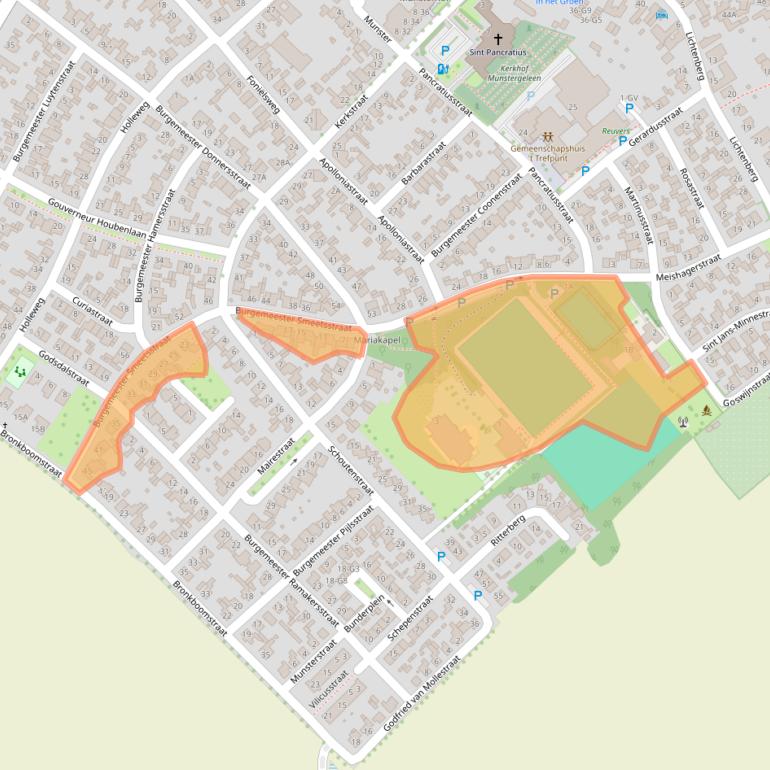 Kaart van postcodegebied 6151GM.
