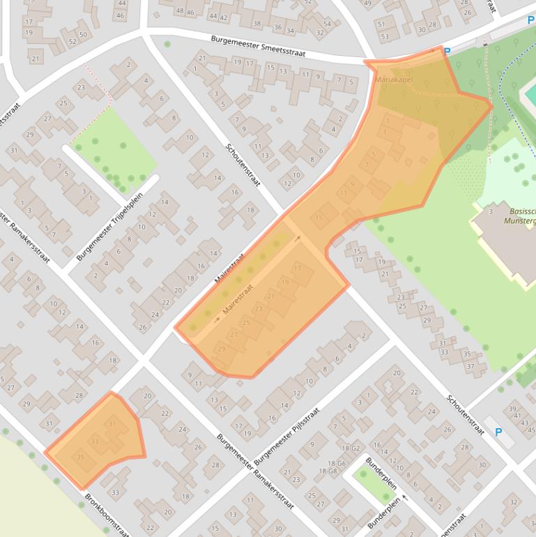 Kaart van postcodegebied 6151GX.