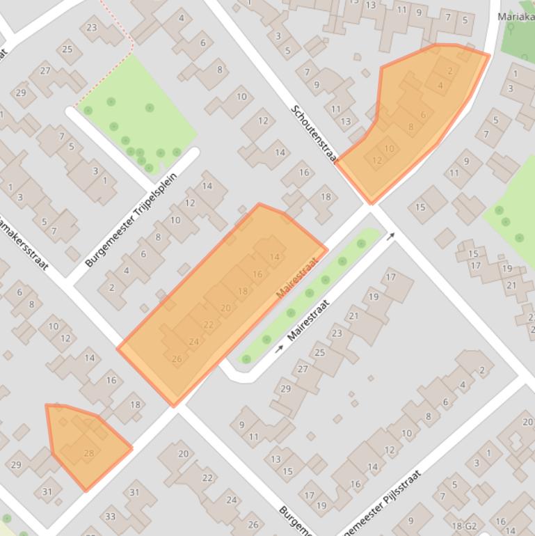 Kaart van postcodegebied 6151GZ.