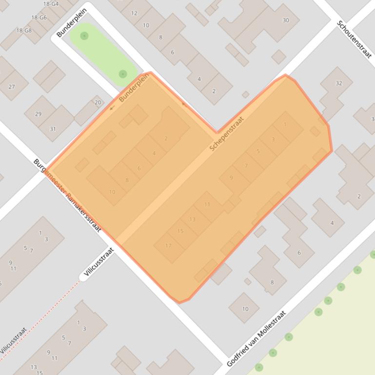 Kaart van postcodegebied 6151HC.