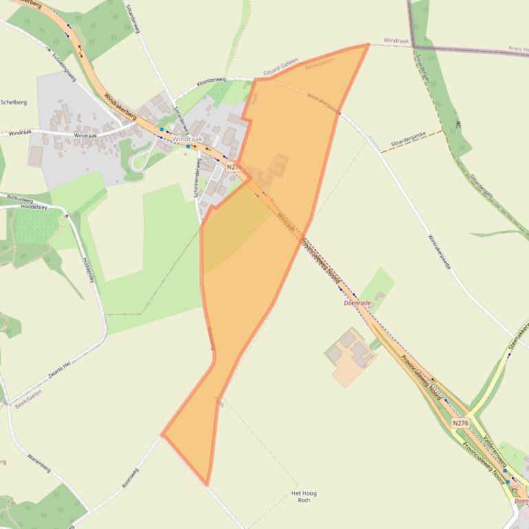 Kaart van postcodegebied 6155KE.