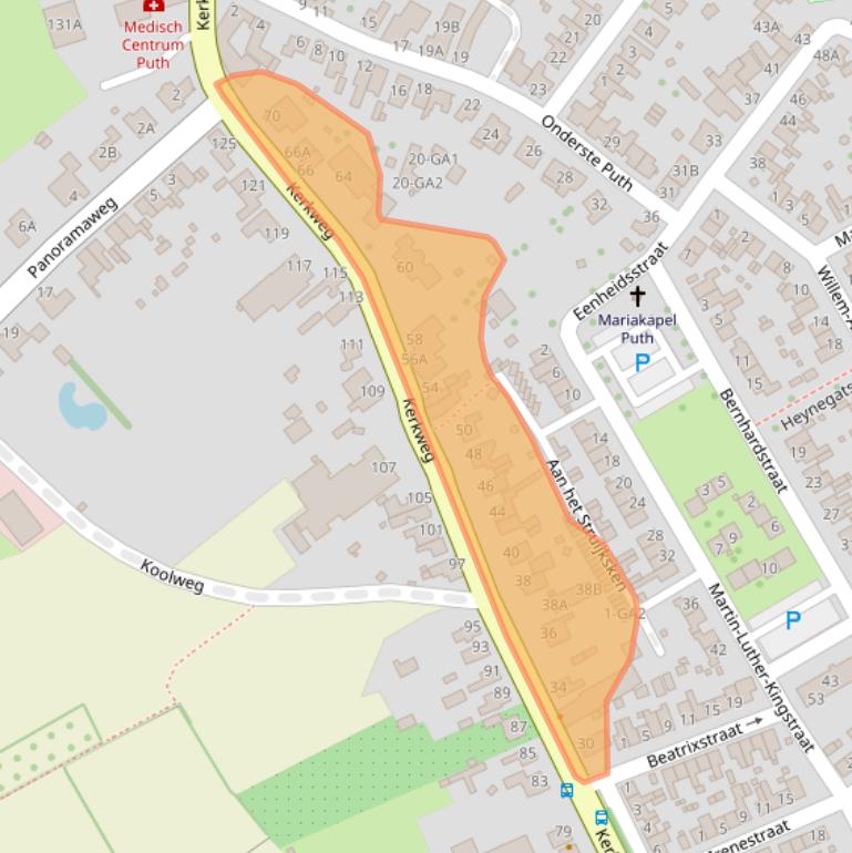 Kaart van postcodegebied 6155KN.