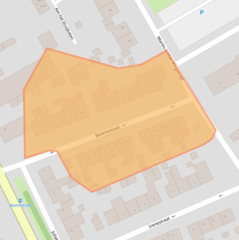 Kaart van postcodegebied 6155KV.