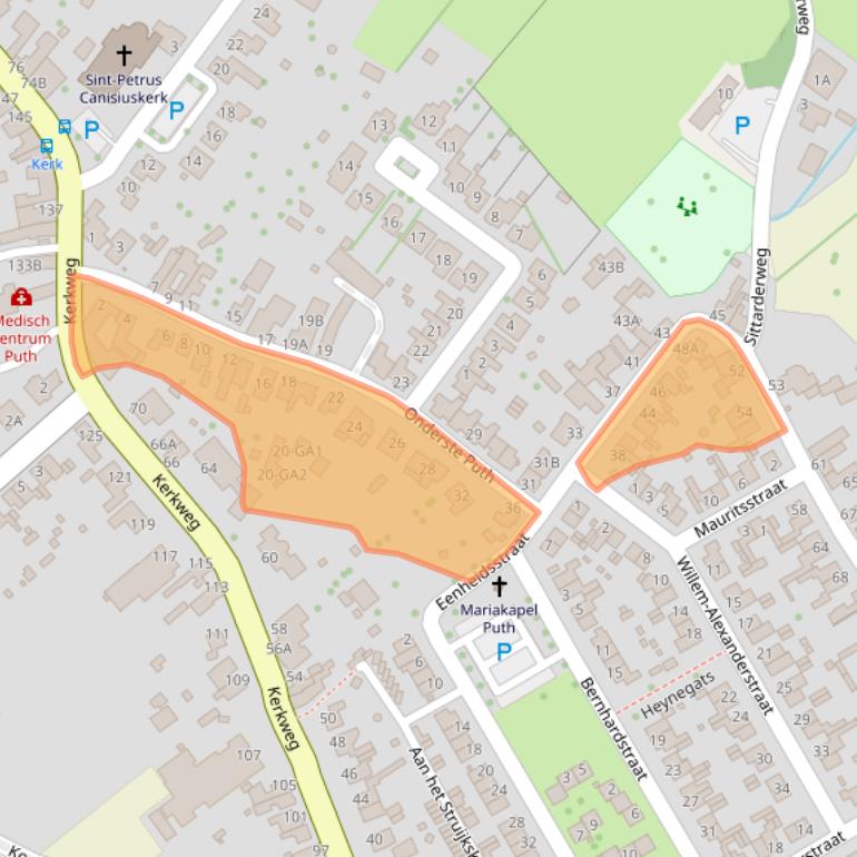 Kaart van postcodegebied 6155LS.