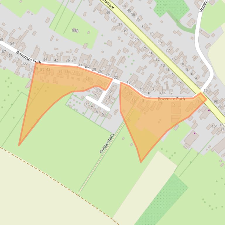 Kaart van postcodegebied 6155NE.