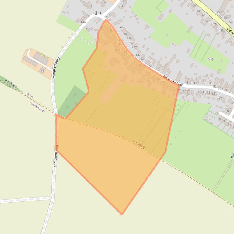 Kaart van postcodegebied 6155NG.