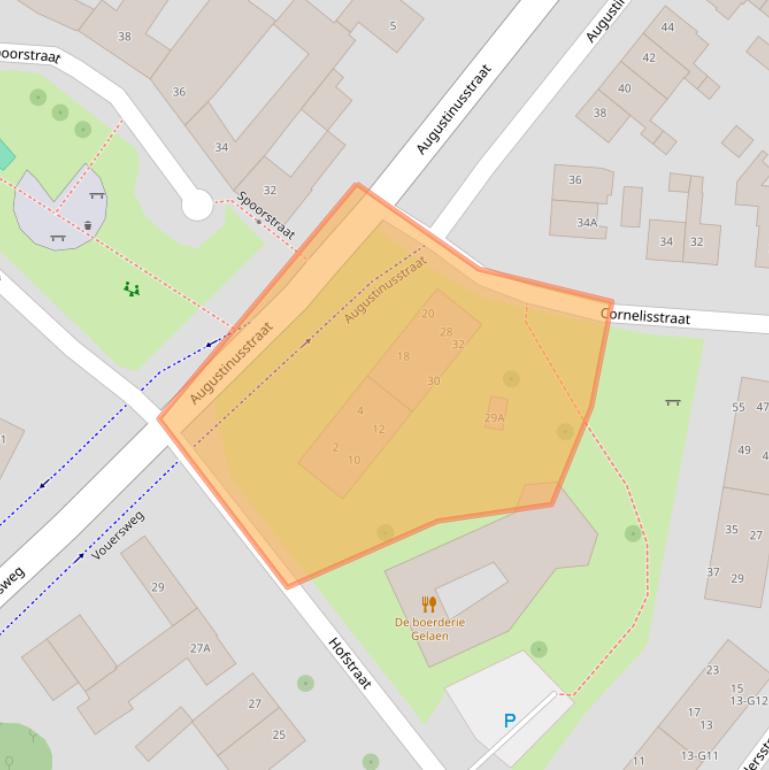 Kaart van postcodegebied 6161AK.