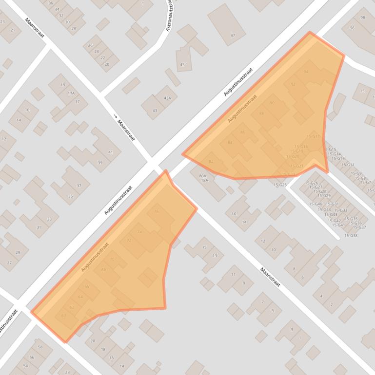 Kaart van postcodegebied 6161AM.