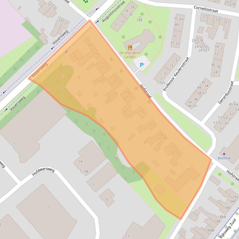 Kaart van postcodegebied 6161AP.