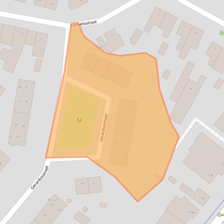 Kaart van postcodegebied 6161AV.