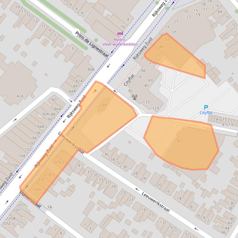 Kaart van postcodegebied 6161BG.