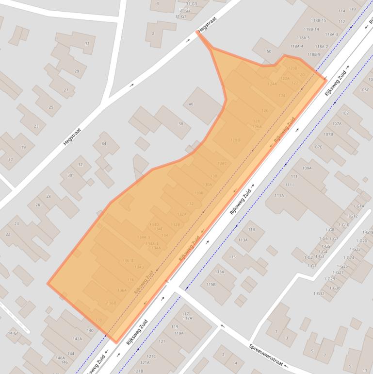 Kaart van postcodegebied 6161BS.