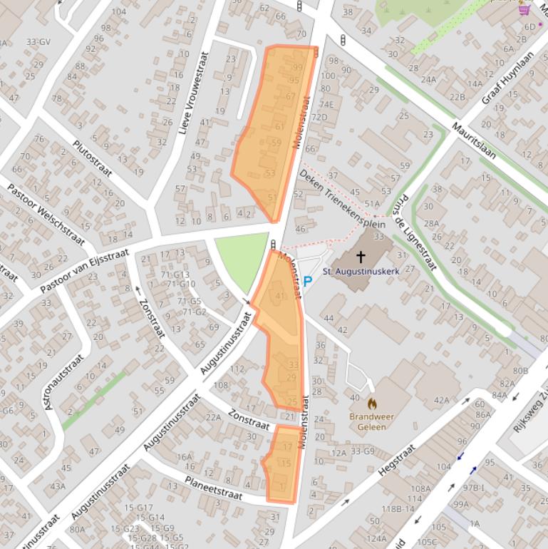 Kaart van postcodegebied 6161CT.