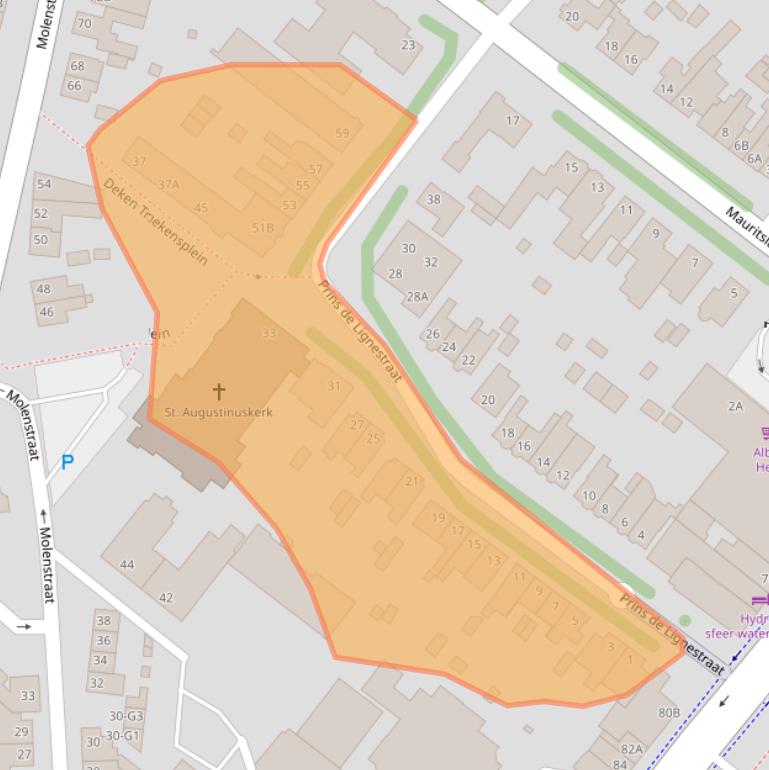 Kaart van postcodegebied 6161CX.