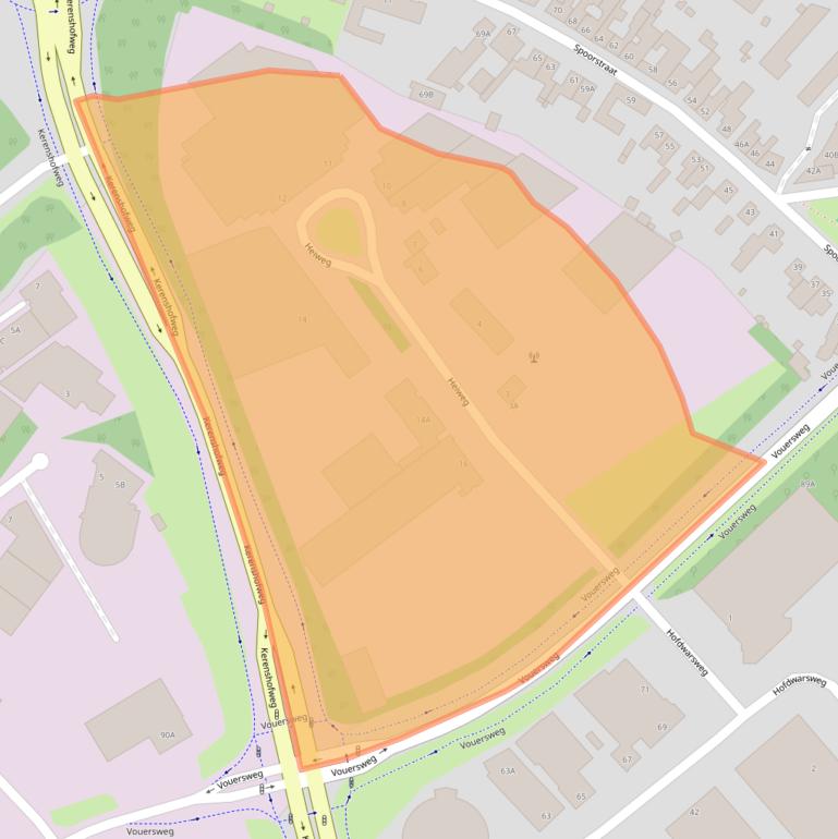 Kaart van postcodegebied 6161DA.