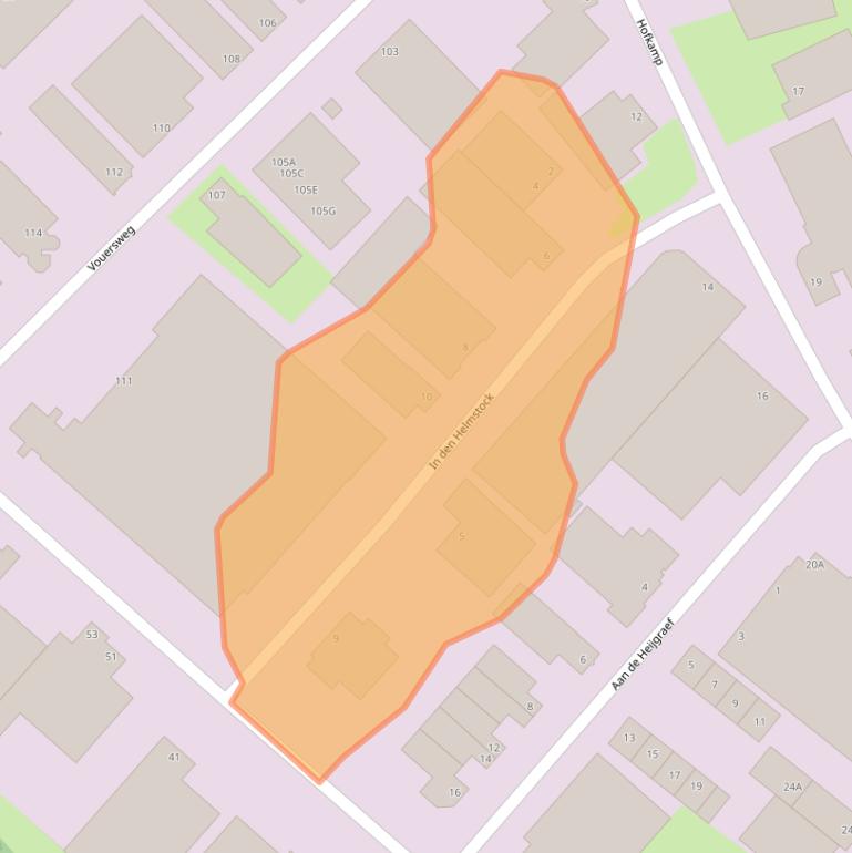 Kaart van postcodegebied 6161DL.