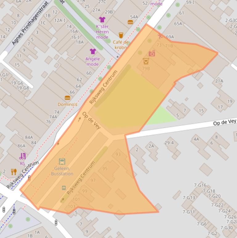 Kaart van postcodegebied 6161ED.