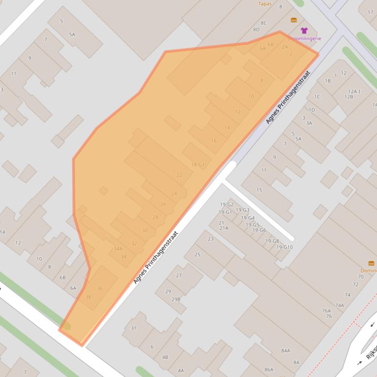 Kaart van postcodegebied 6161EK.