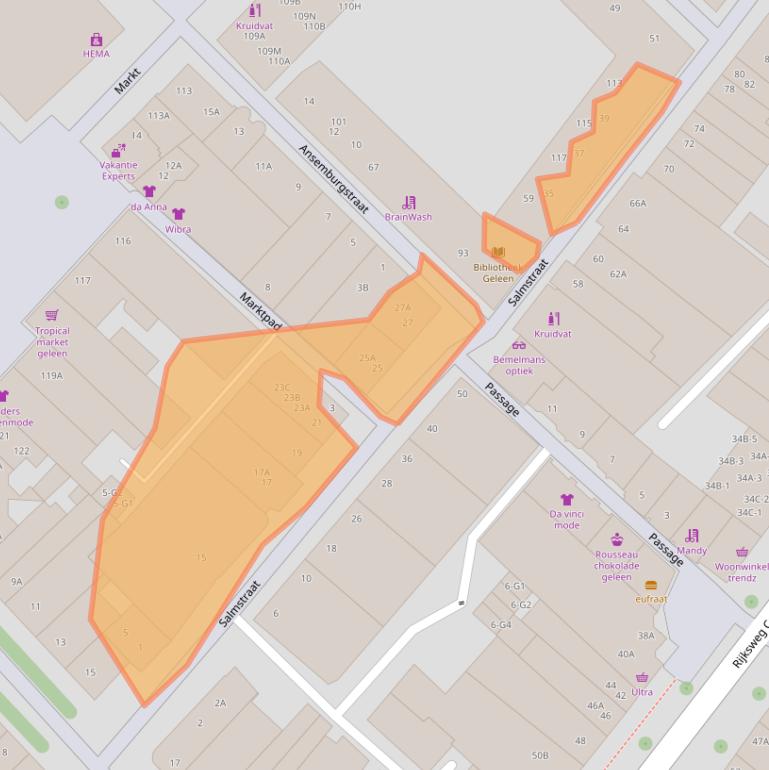 Kaart van postcodegebied 6161EL.
