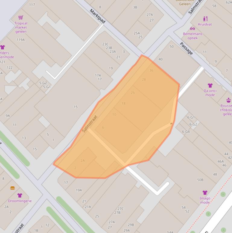 Kaart van postcodegebied 6161EM.