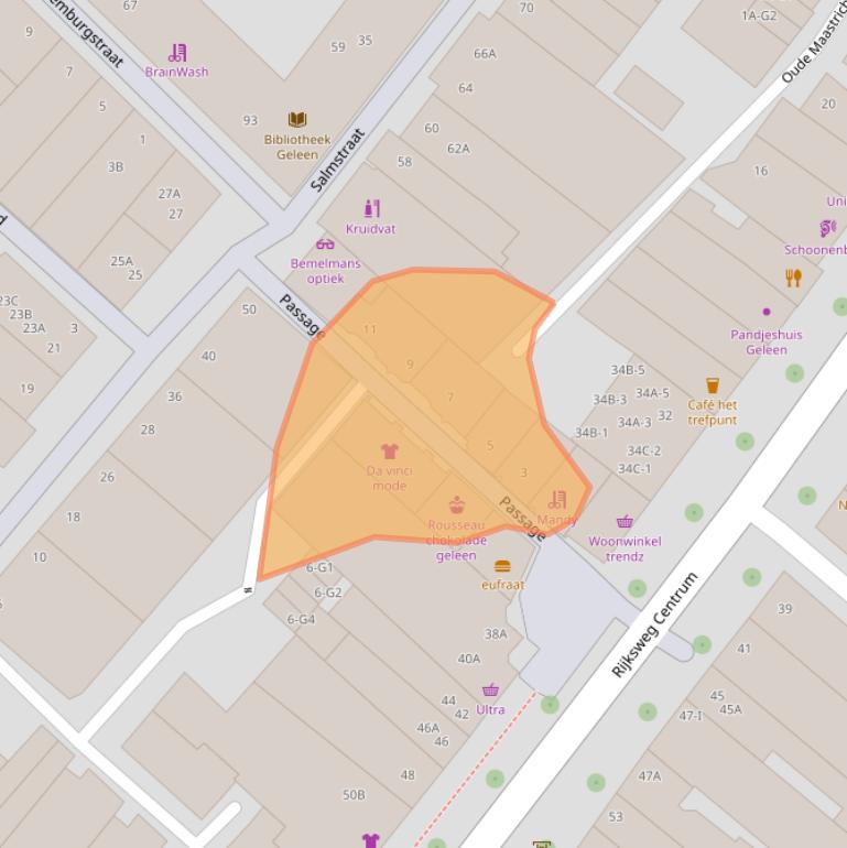 Kaart van postcodegebied 6161ER.