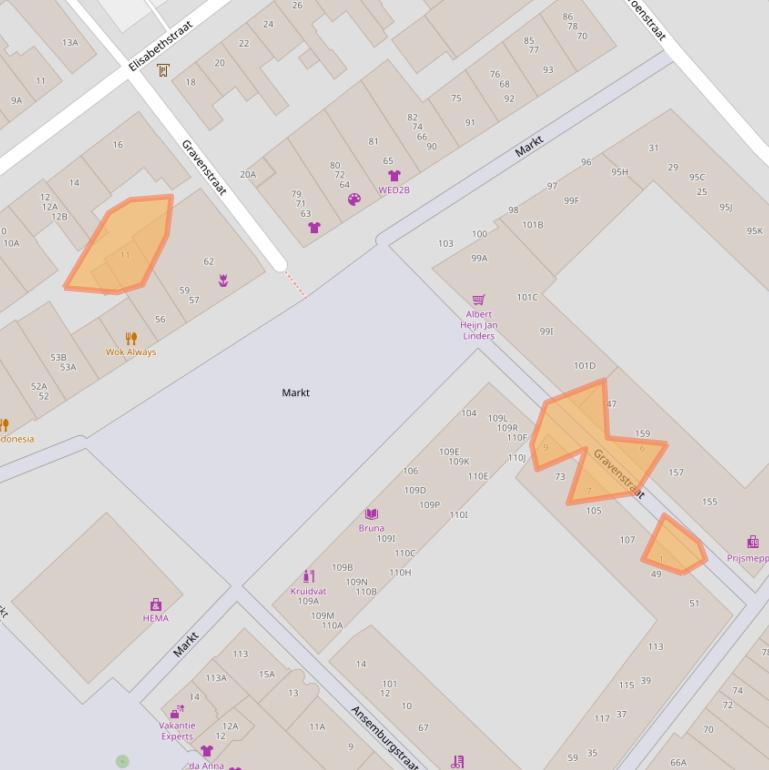Kaart van postcodegebied 6161ET.