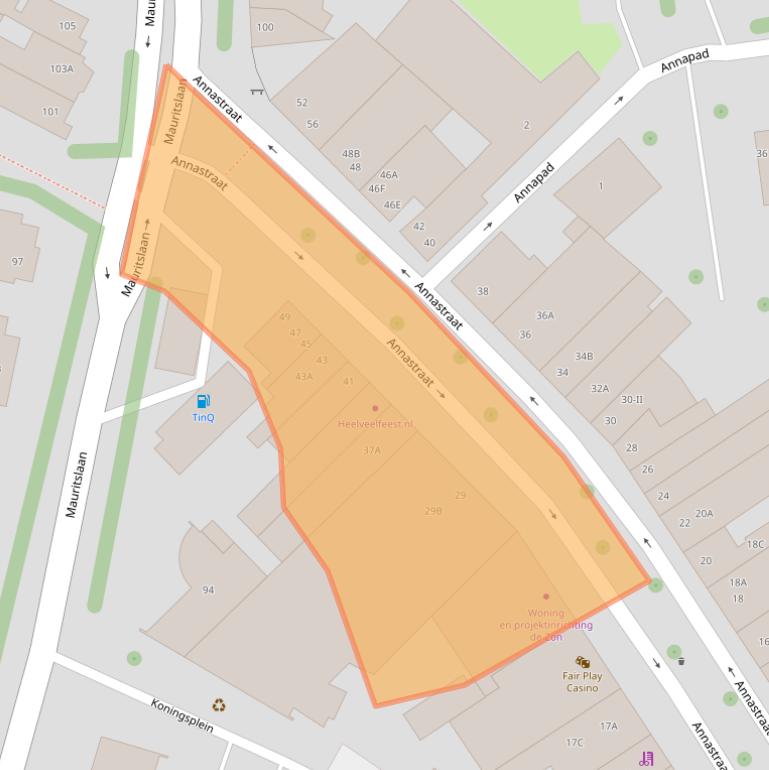 Kaart van postcodegebied 6161GW.