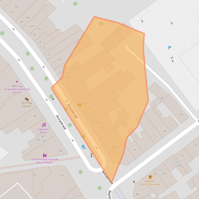 Kaart van postcodegebied 6161GX.