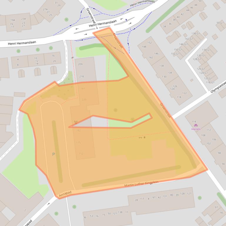 Kaart van postcodegebied 6161HG.