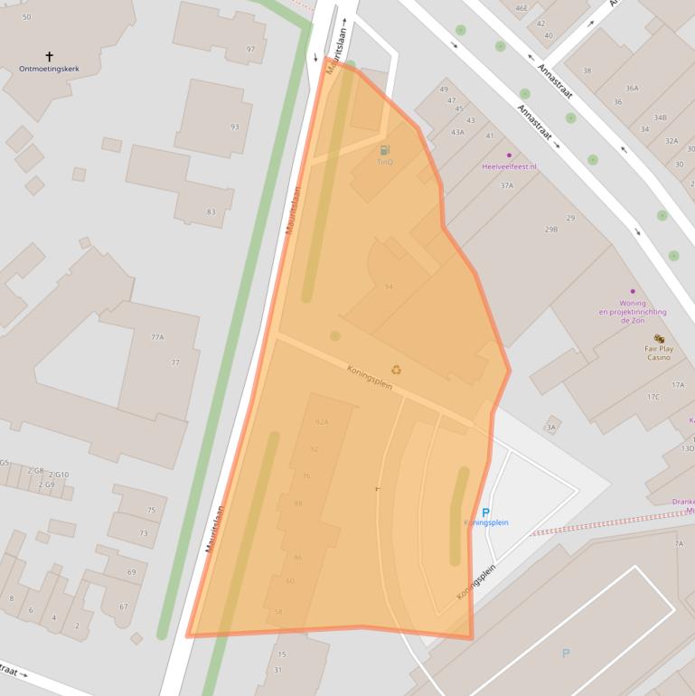 Kaart van postcodegebied 6161HX.