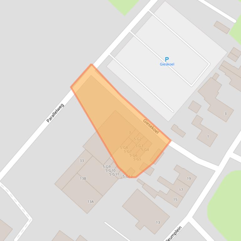 Kaart van postcodegebied 6161SN.