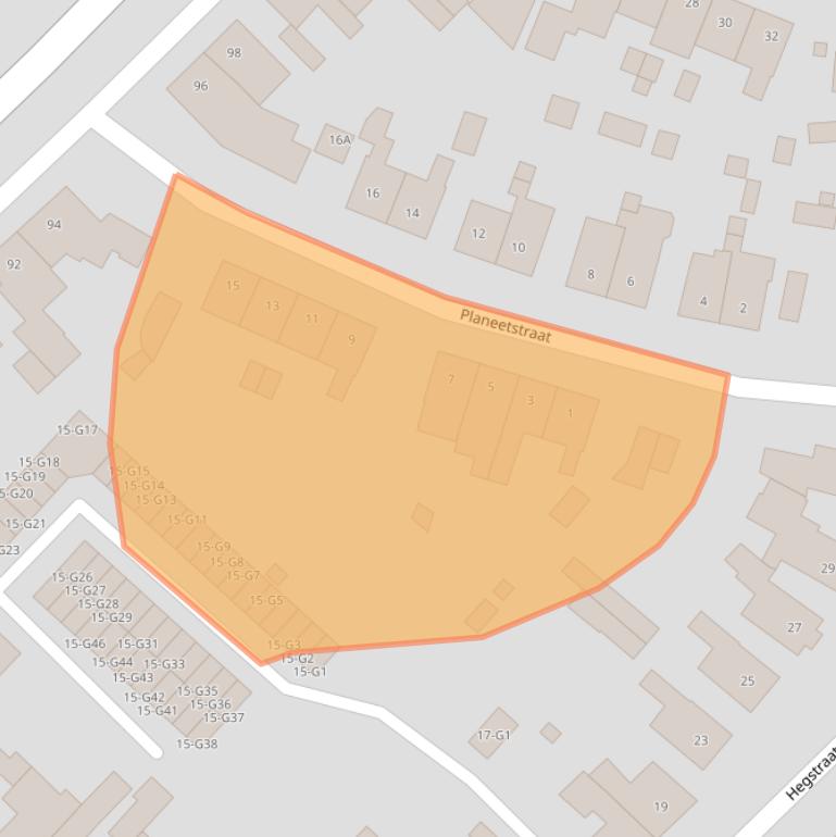 Kaart van postcodegebied 6161TB.