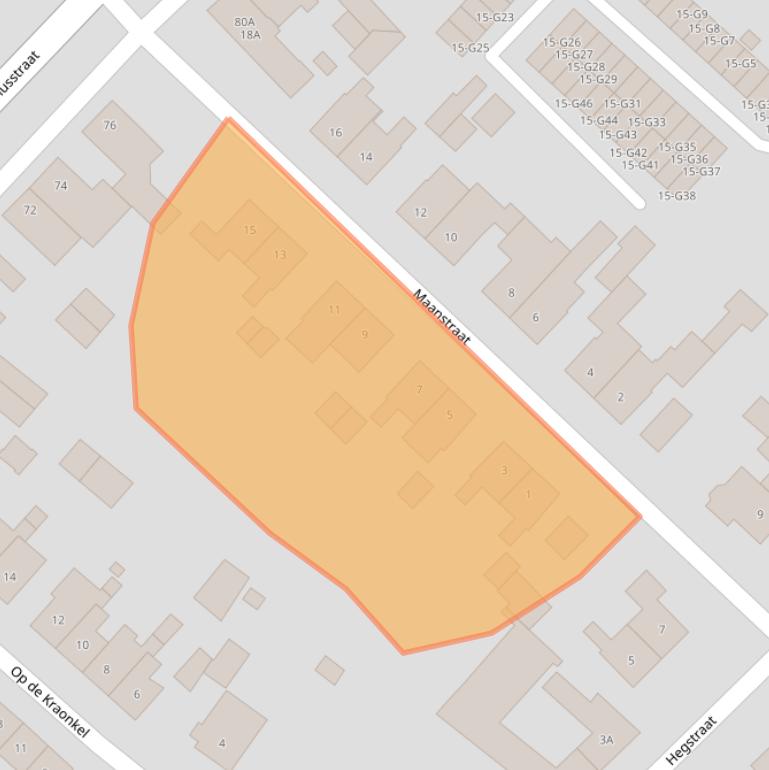 Kaart van postcodegebied 6161TG.