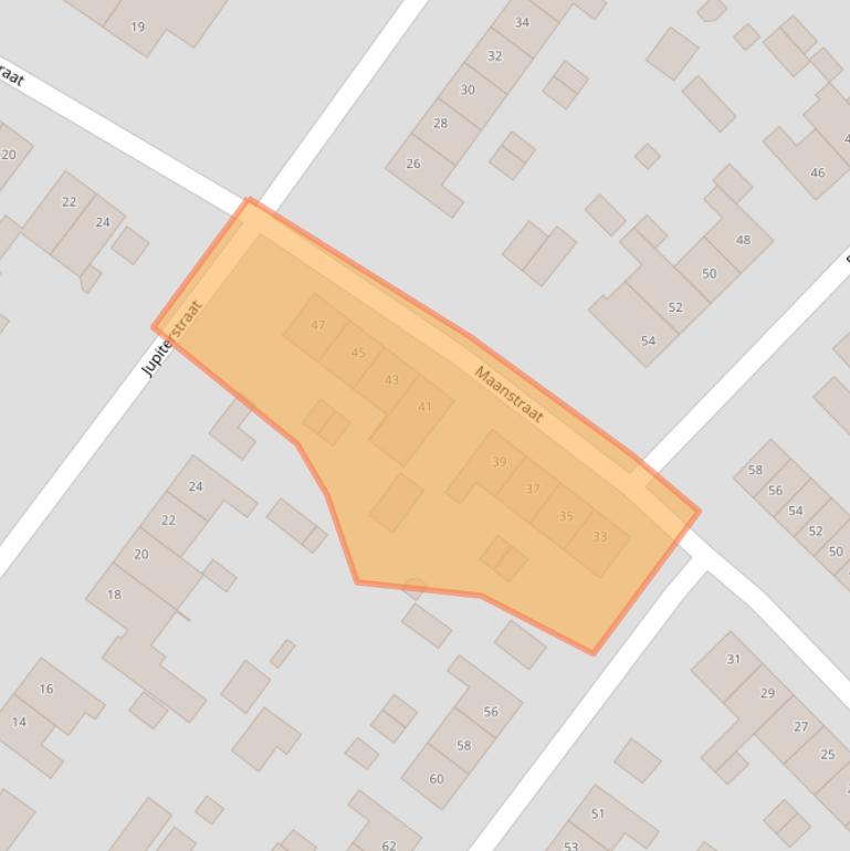 Kaart van postcodegebied 6161TJ.