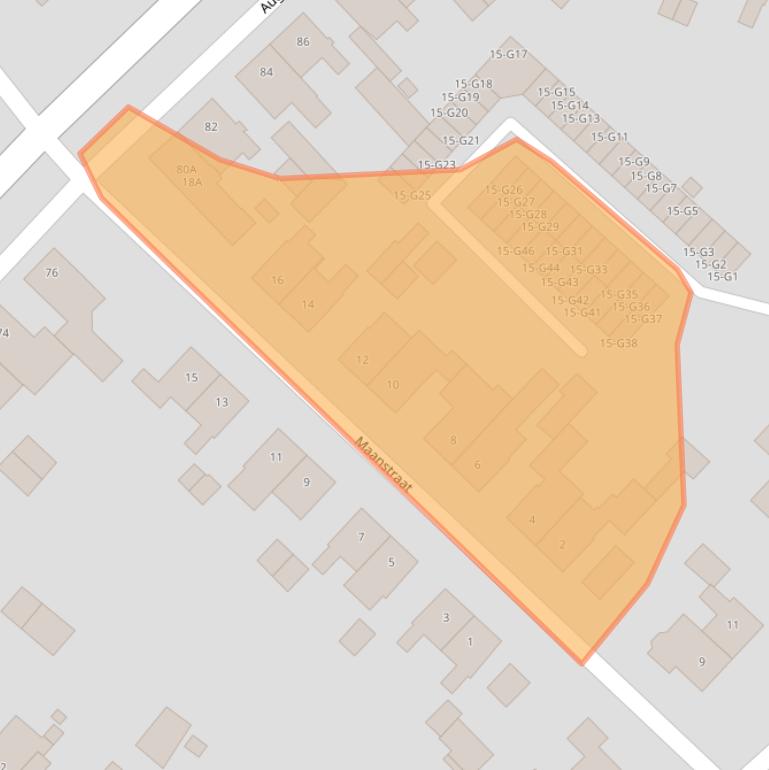 Kaart van postcodegebied 6161TK.