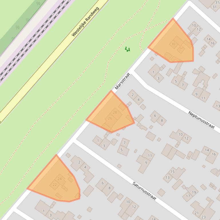 Kaart van postcodegebied 6161XX.