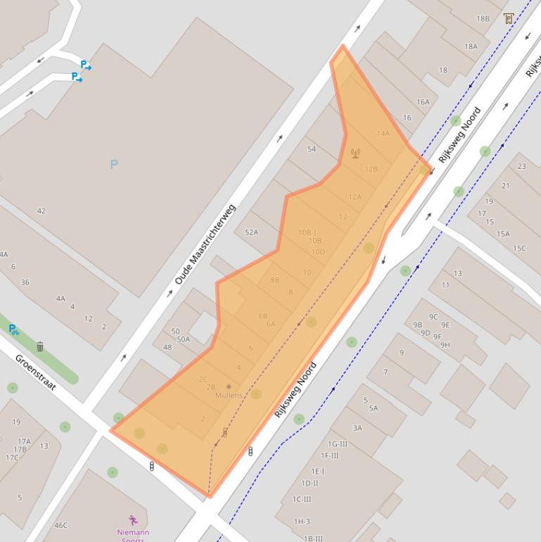 Kaart van postcodegebied 6162AH.