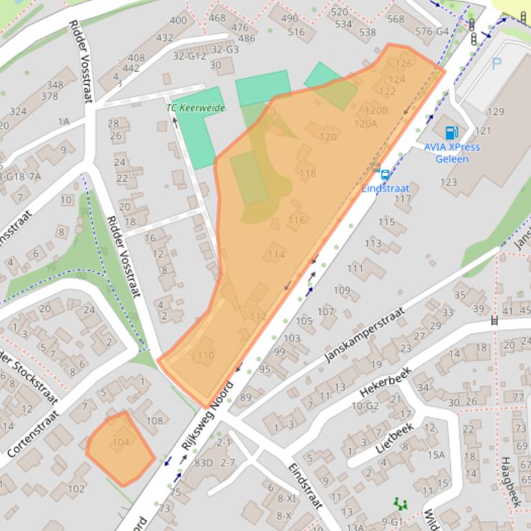 Kaart van postcodegebied 6162AN.