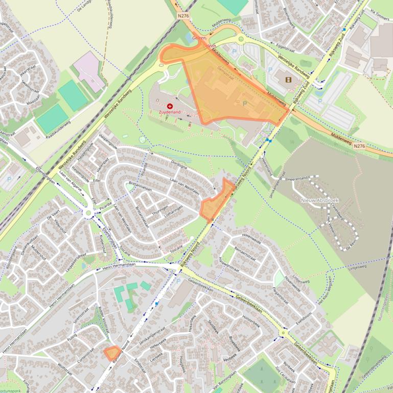 Kaart van postcodegebied 6162AP.