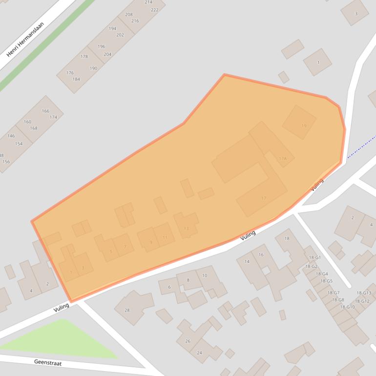 Kaart van postcodegebied 6162AT.